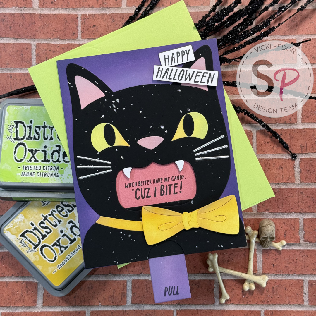 ScrapbookPal Design Team: Hero Arts Big Mouth Cat with Bite Nite&nbsp;Sentiments